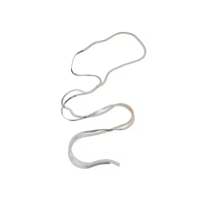 Ramos Women's Snake Chain Lariat Necklace | Stainless Steel Waterproof Y-Chain | Anti-Tarnish Trendy Jewellery