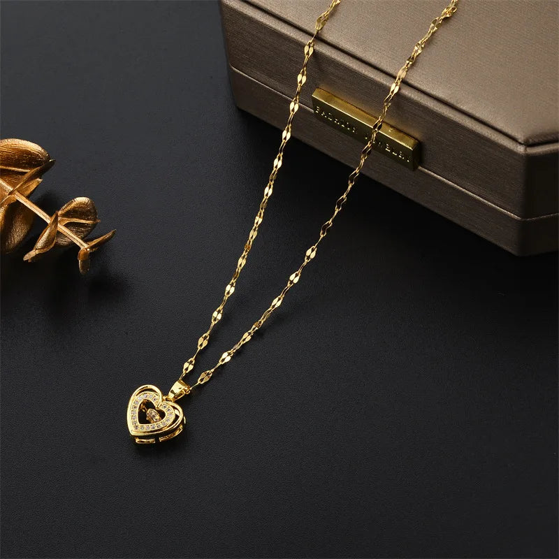 Marisa Women's Tree of Life Pendant Necklace | Stainless Steel Zirconia Charm | Anti-Tarnish Cute/Romantic Jewellery