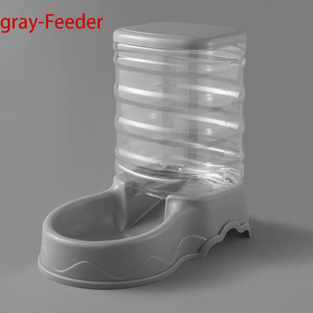 Gravity-Fed Pet Feeder & Waterer | Automatic PP Food Dispenser & Water Bottle | High-Capacity for Cats & Dogs