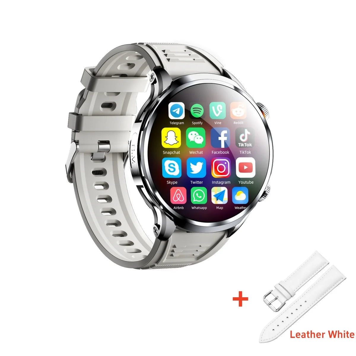Smartwatch ZESTBOLT H18 1.95 | 4G Android 10.0 | 8MP Camera | GPS | 256GB ROM | Steel Bracelet | Wi-Fi