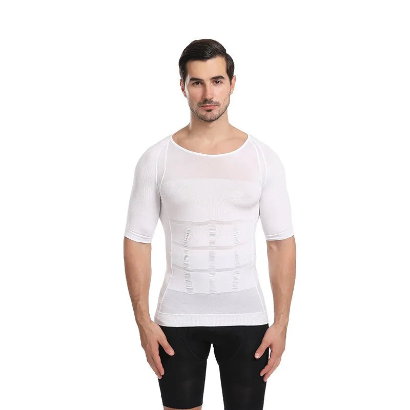 YBFDO Men's Compression Tank Top | Seamless Chest & Tummy Control Shaper | Gynecomastia Vest
