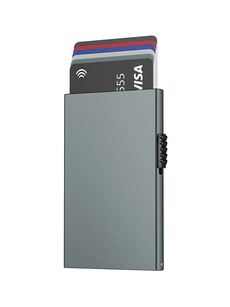 Slim Metal Card Holder Wallet | RFID Blocking Automatic Ejector | Aluminium Alloy Minimalist Design