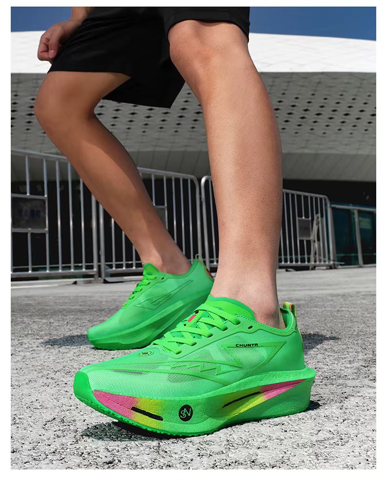 ADMAR CHUNTA Elite Men's Running Shoes | Neon Green Graffiti Sole | Lightweight & Breathable | Spring/Autumn Sneaker