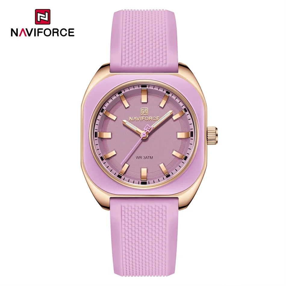 NAVIFORCE NF 5061 Women's Watch, Quartz Movement and Silicone Strap.
