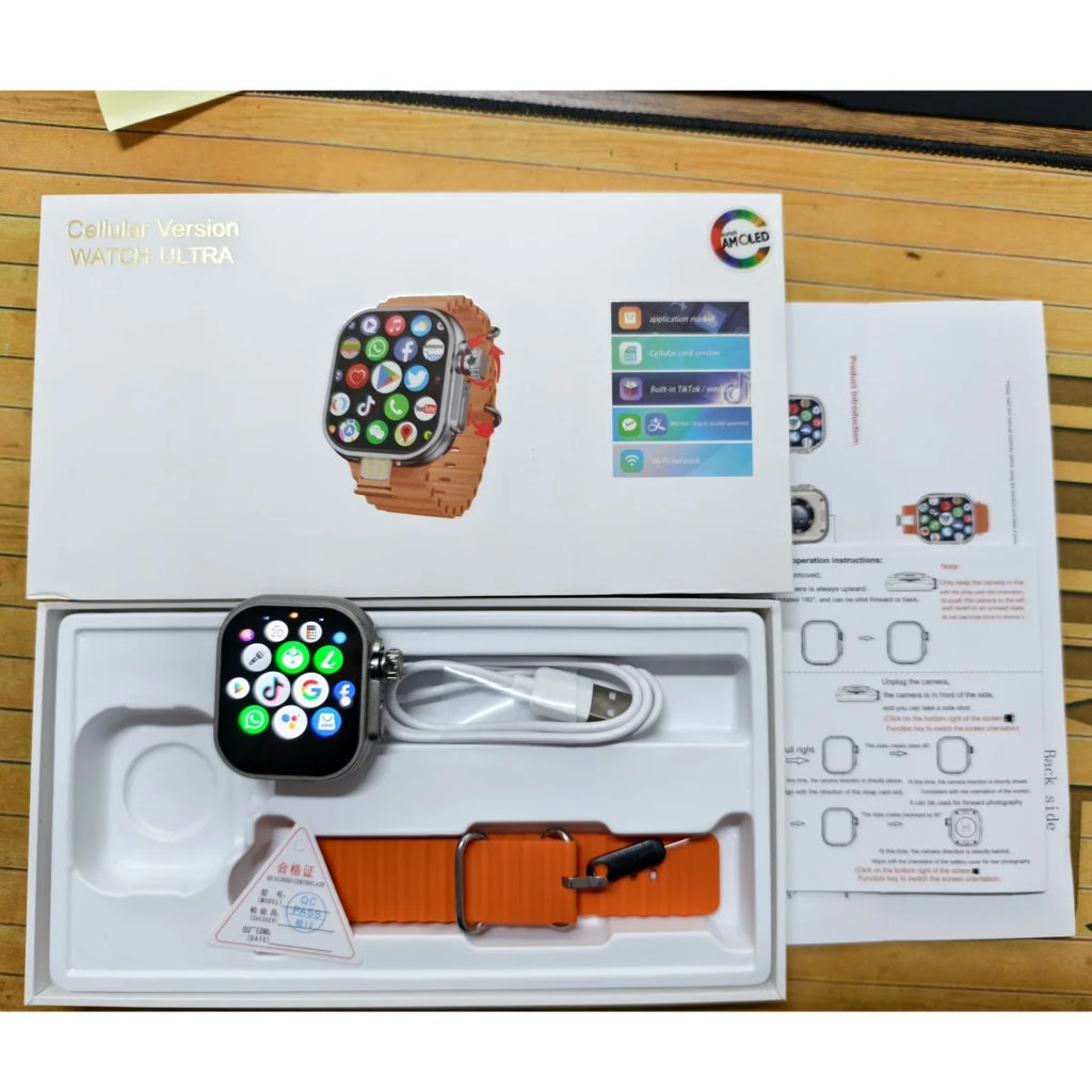 GOLDENSPIKE CD12 Ultra Max 5G – AMOLED Smartwatch with Rotating Camera and GPS.