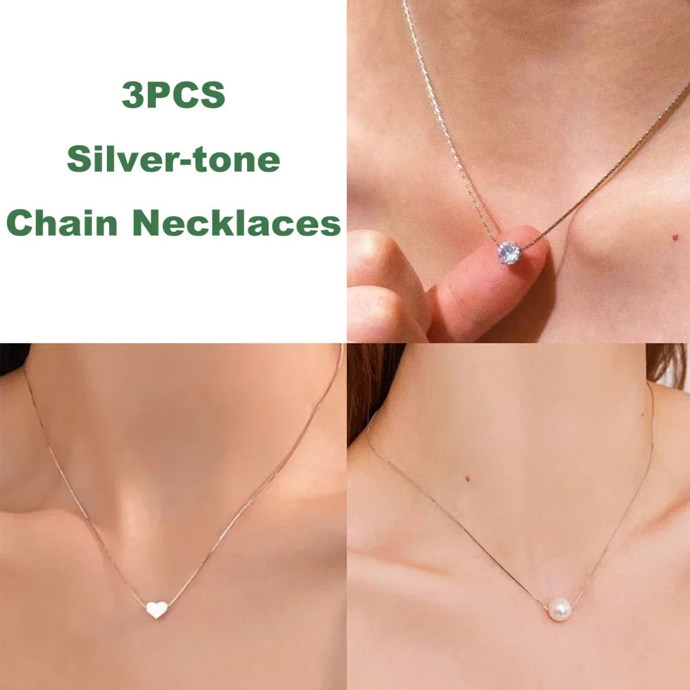 Delicate Solitaire Zirconia Necklace | 18K Gold Plated 316L Stainless Steel | Hypoallergenic Minimalist Chain