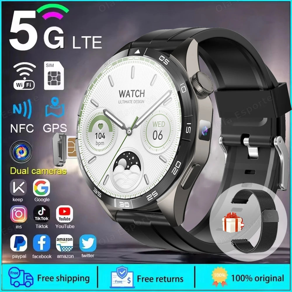 Smartwatch | Android System | Video Calls | Facial Recognition | 4G/5G | SIM Card | GPS | Wi-Fi | Long Battery Life.