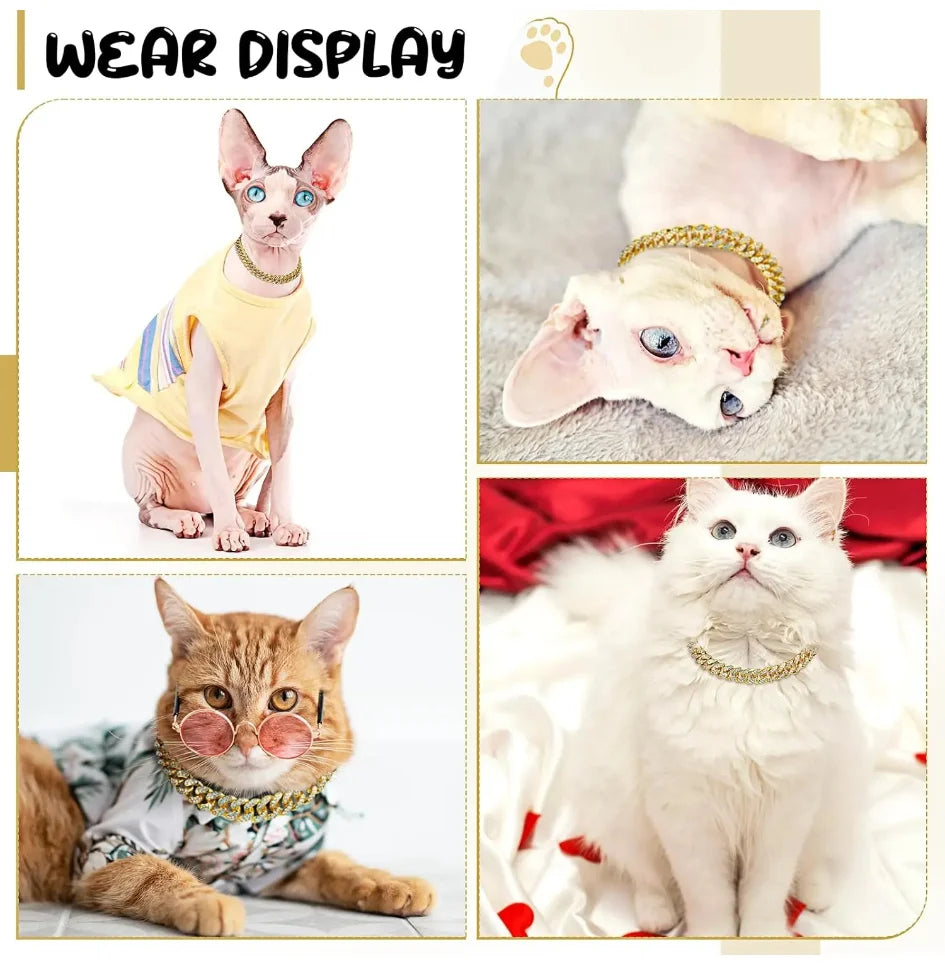 Iced-Out Cuban Link Dog Collar | Heavy Duty Zirconia Diamond & Stainless Steel Chain | Luxury Collar for Large Dogs