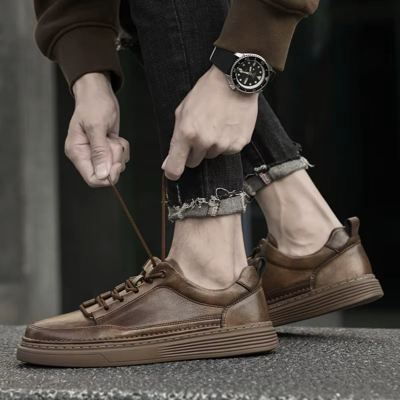 Men's Casual Shoes MOGACIILLO Oxfords Y8001 in Split Leather | Waterproof | Rubber Sole