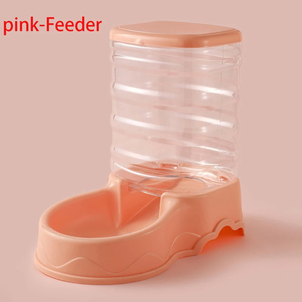 Gravity-Fed Pet Feeder & Waterer | Automatic PP Food Dispenser & Water Bottle | High-Capacity for Cats & Dogs