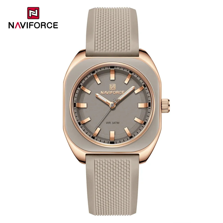 NAVIFORCE NF 5061 Women's Watch, Quartz Movement and Silicone Strap.