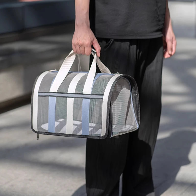 Breathable Soft-Sided Pet Carrier Bag | Foldable Mesh Travel Tote for Cats, Kittens & Small Dogs