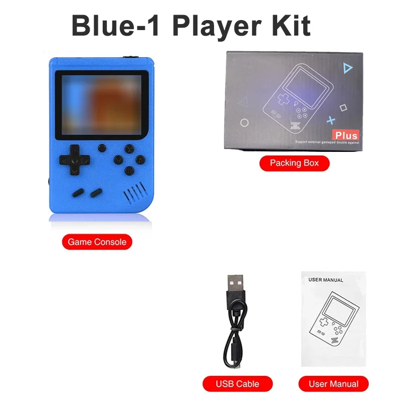 Retro handheld game console with 400 built-in FC games, portable case, 3-inch LCD screen, video game.