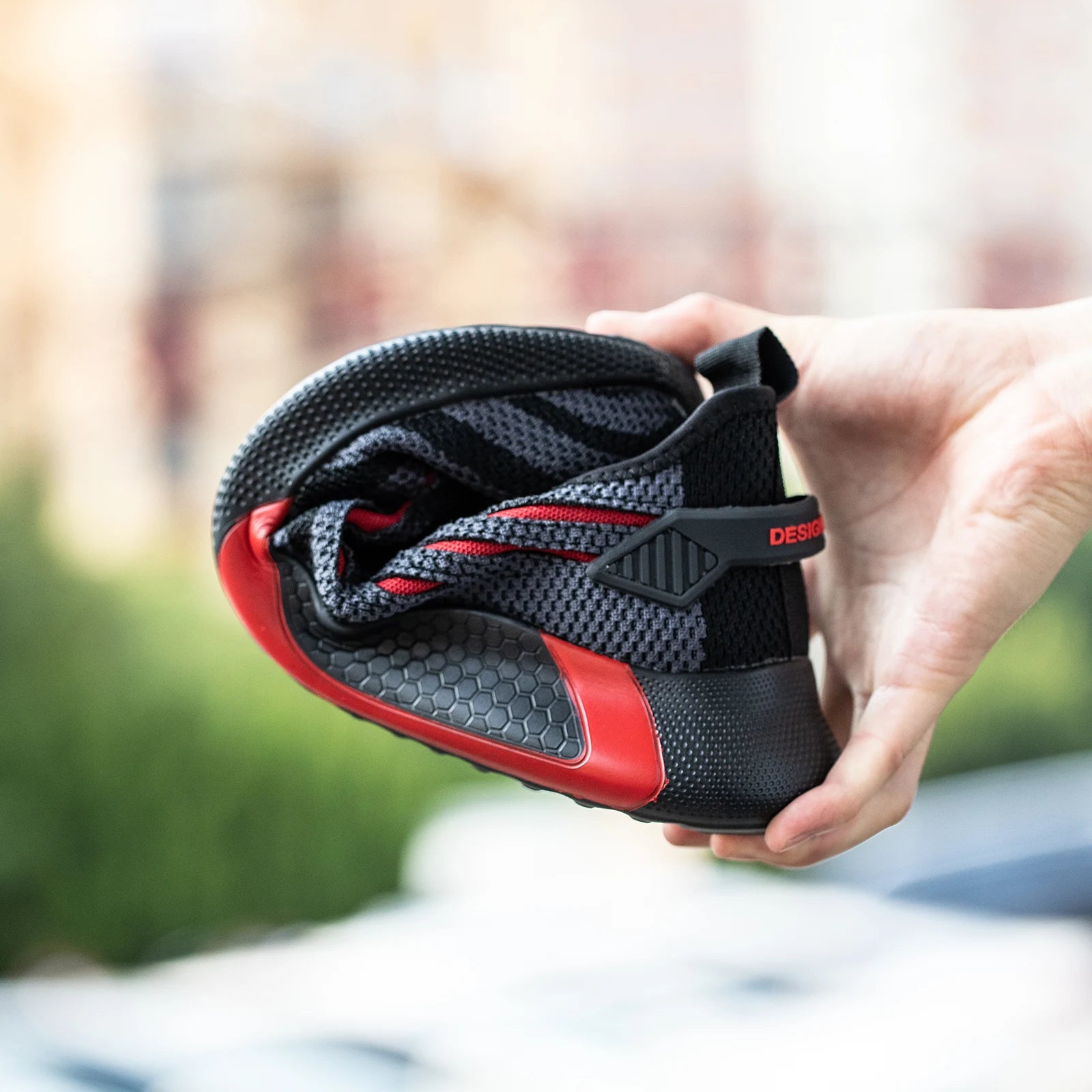 Quanzixuan Ultra-Light Steel Toe Safety Shoes | Kevlar Puncture-Proof | Breathable Mesh Work Sneaker