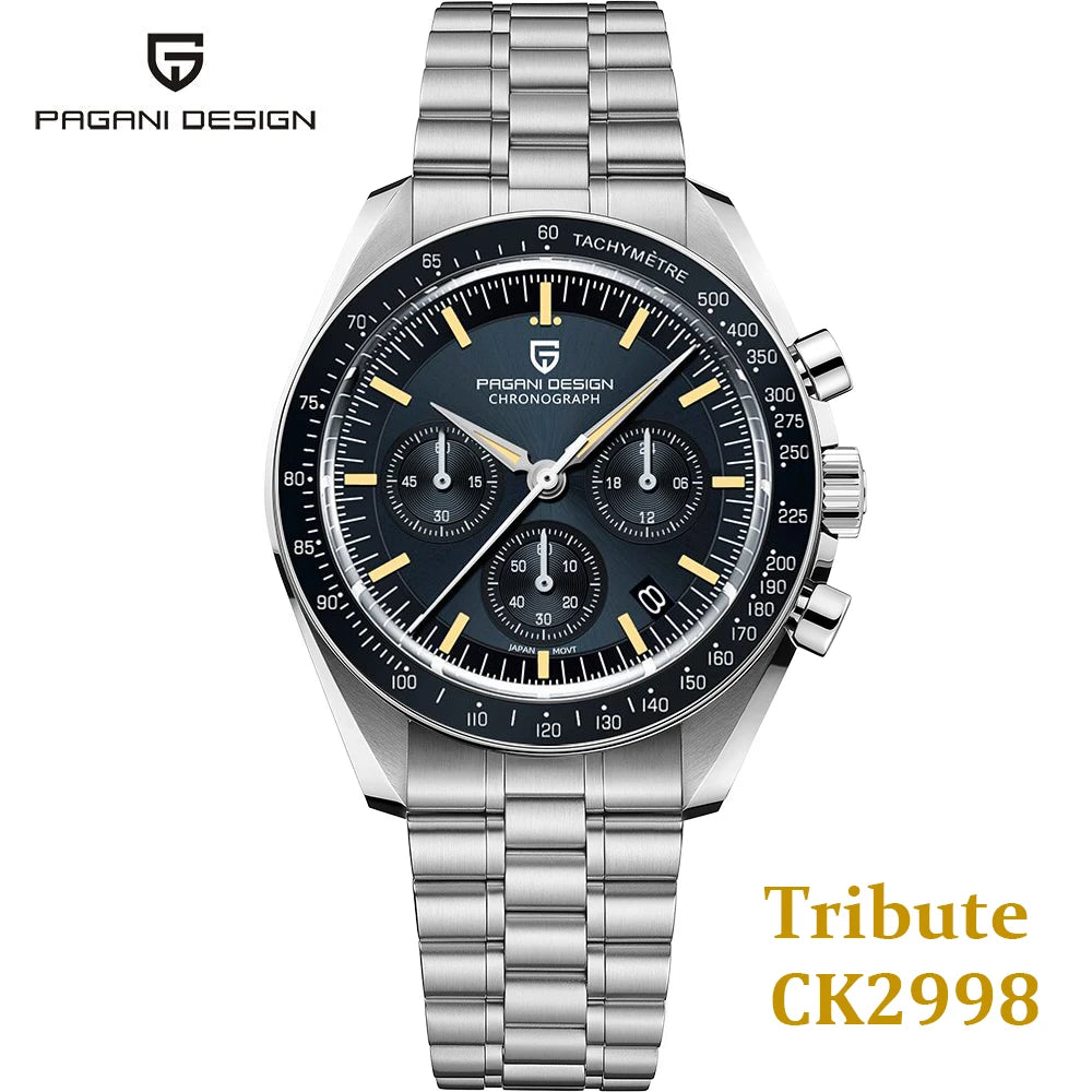 PAGANI DESIGN PD-1701 Quartz Chronograph for Men | Sapphire Crystal | 10Bar (100M) Water Resistant