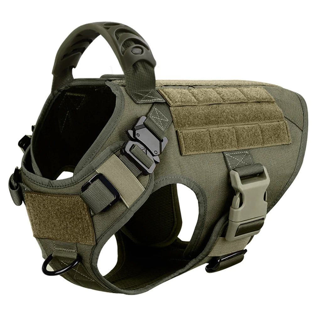 PETRAVEL Tactical Dog Harness Vest | Heavy Duty Nylon, Padded & Quick Release | Working Dog Military Gear