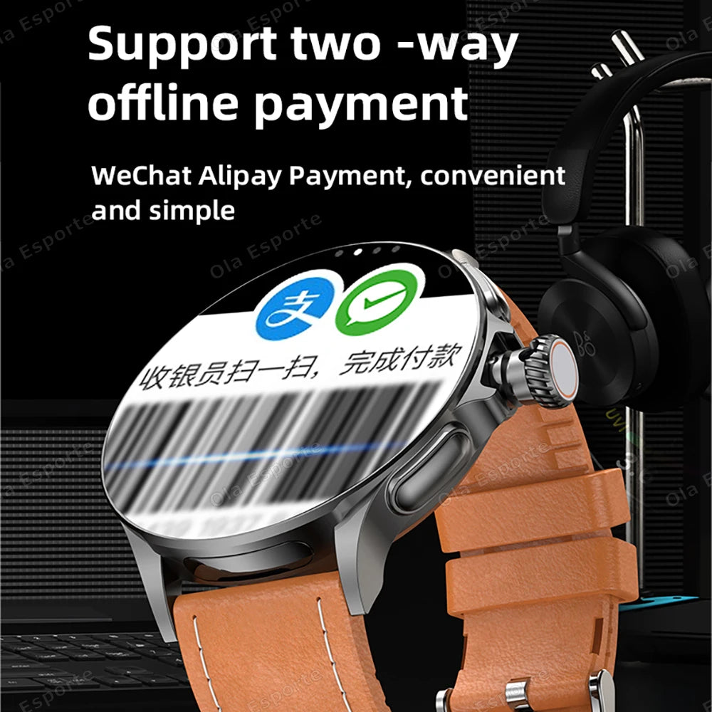 Ola Sport 4G Men's Smartwatch with NFC, GPS, 2GB + 16GB Storage, Dual HD 466x466 Camera, 2G/4G SIM Card, Wi-Fi