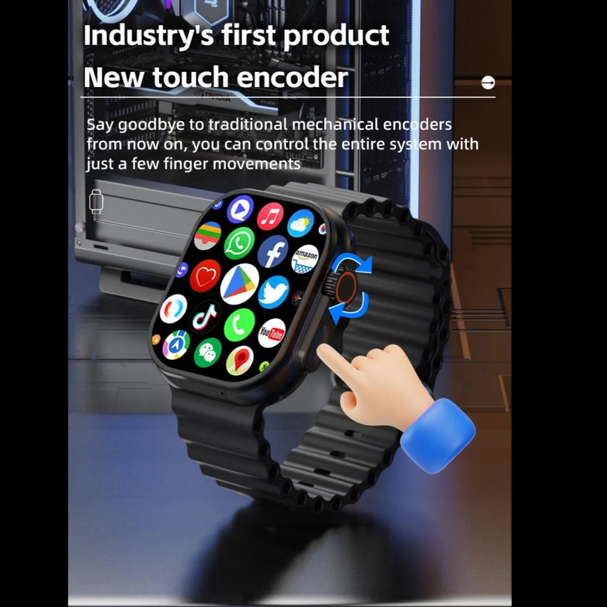 GOLDENSPIKE CD12 Ultra Max 5G – AMOLED Smartwatch with Rotating Camera and GPS.