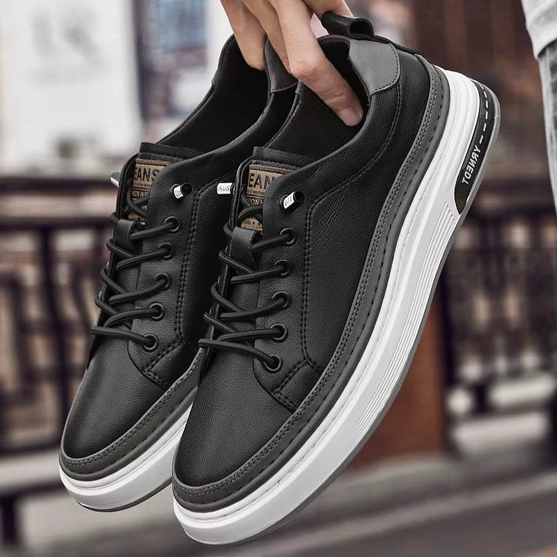 MOGACIILLO 1131 Men's Genuine Leather Casual Trainers | White Cow Leather Slip-On Shoe | Breathable & Massage