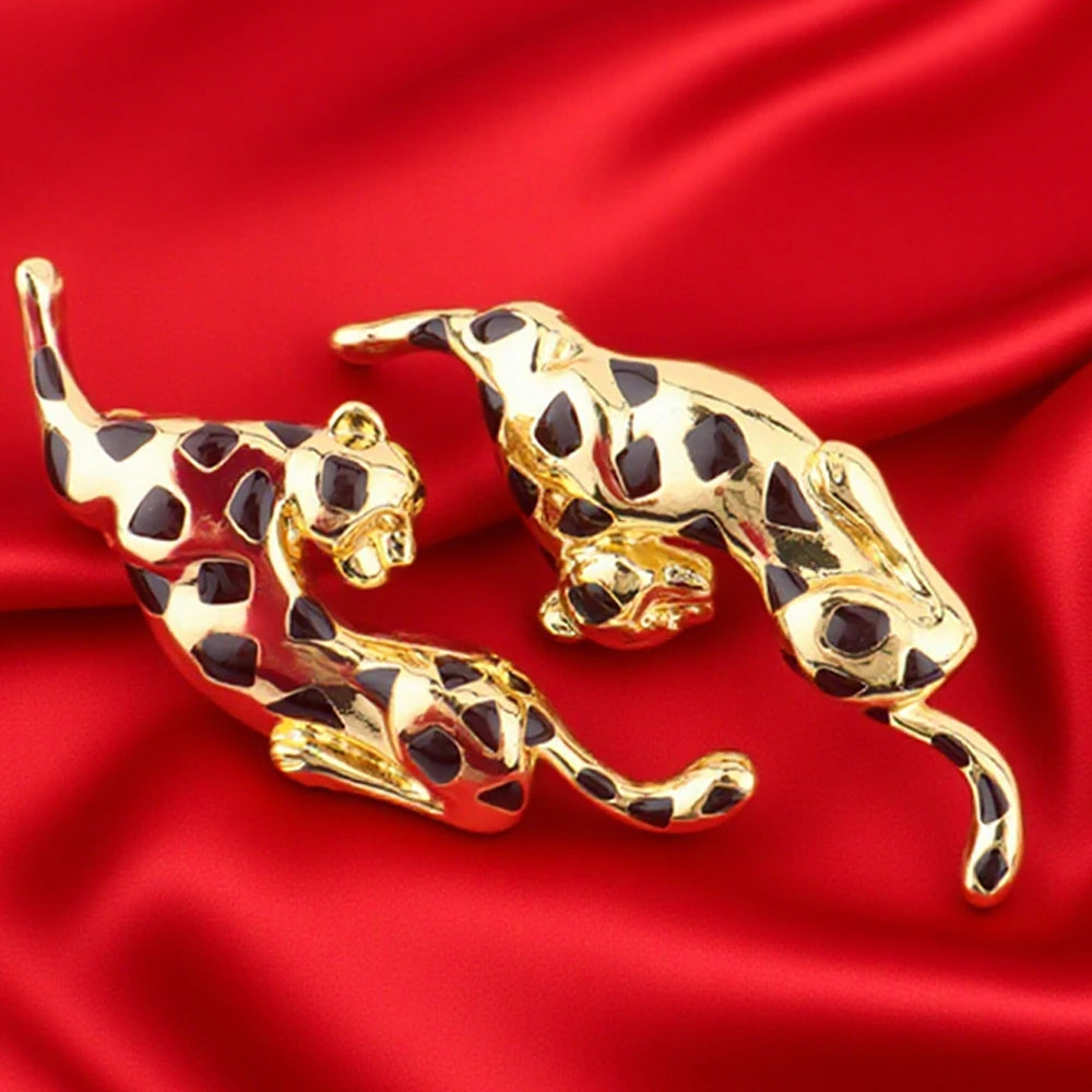 Luxury Leopard 4Pcs Jewellery Set | 24K Vacuum Gold Plated Choker Necklace & Bangle | Nigerian Bridal Statement