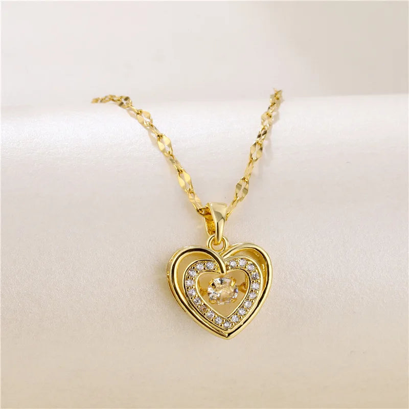 Marisa Women's Tree of Life Pendant Necklace | Stainless Steel Zirconia Charm | Anti-Tarnish Cute/Romantic Jewellery