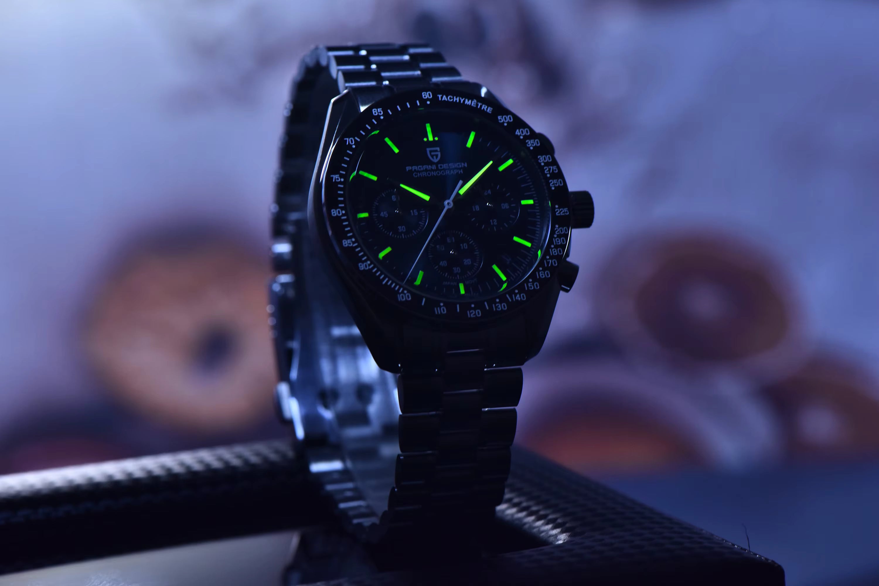 PAGANI DESIGN PD-1701 Quartz Chronograph for Men | Sapphire Crystal | 10Bar (100M) Water Resistant