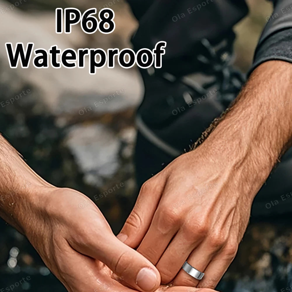 SIMSONLAB Smart Ring 2025 | 7-Day Battery, IP68 Waterproof Health Tracker | HR, SpO2 & Remote Camera