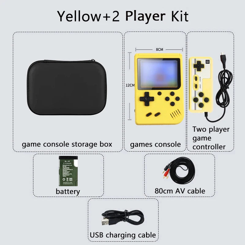 ONETOMAX Retro Handheld Game Console | Built-in 500+ Classic Games | 2 Player Support | AV Output
