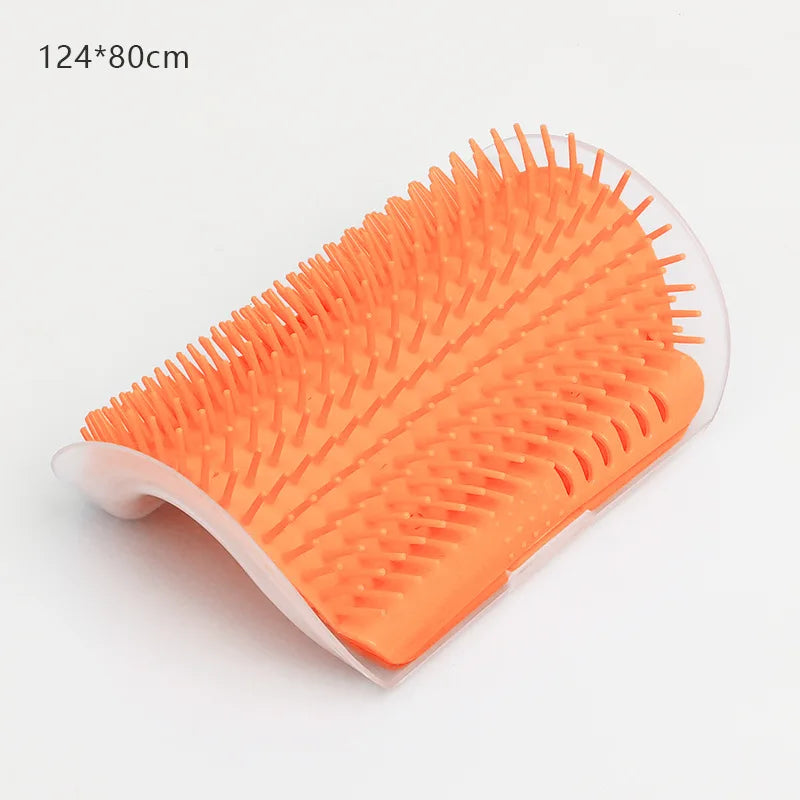 Self-Grooming Cat Corner Massager | Efficient Hair Removal Brush | Detachable Plastic Cat Grooming Comb