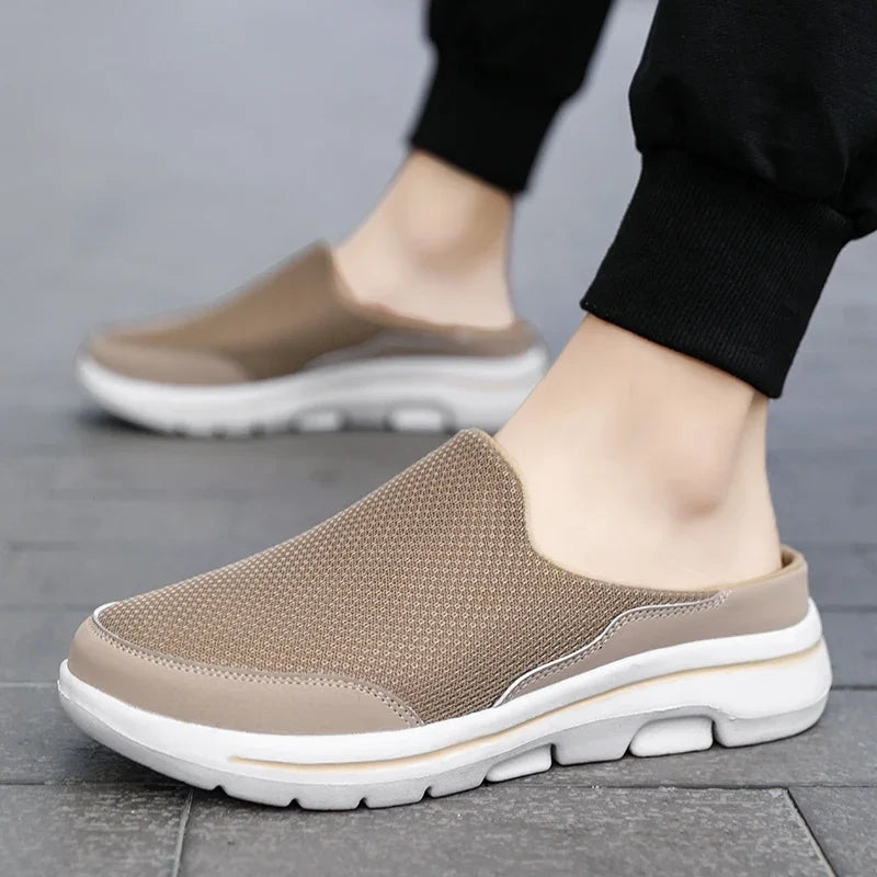 Ngouxm Men's Air Mesh Clog Slipper | Slip-On Backless Shoe | Lightweight EVA Outsole | Summer Breathable