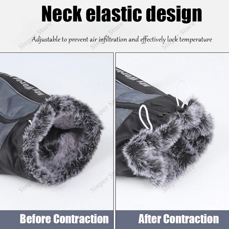 Waterproof Dog Winter Coat | Windproof, Reflective & Warm High Neck Jacket | Detachable Leash Attachment