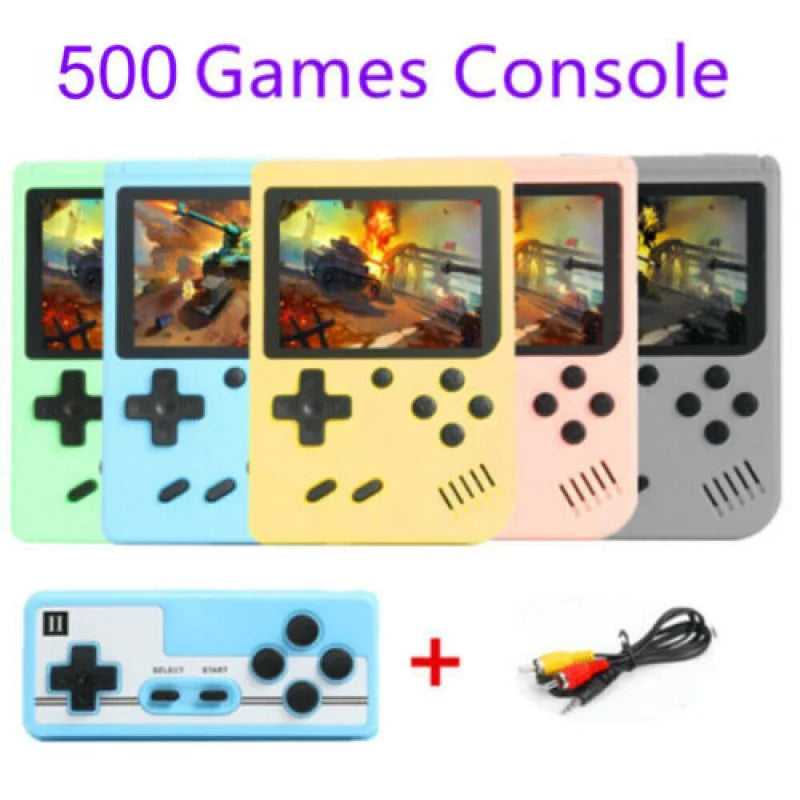 ONETOMAX Retro Handheld Game Console | Built-in 500+ Classic Games | 2 Player Support | AV Output