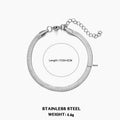 LOVBEAFAS Waterproof Snake Chain Necklace | Stainless Steel Herringbone Link | Gold & Silver Trend | 2mm-5mm Width