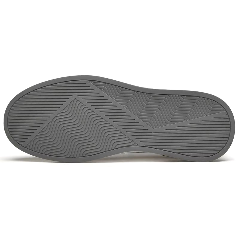 MOGACIILLO 1131 Men's Genuine Leather Casual Trainers | White Cow Leather Slip-On Shoe | Breathable & Massage