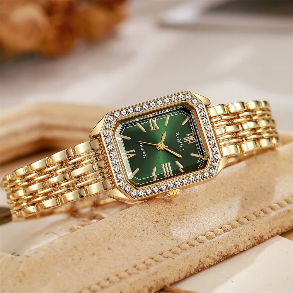XIMILI 2025 Premium Women's Watch - Luxury Gold, Quartz Movement and Crystal Design