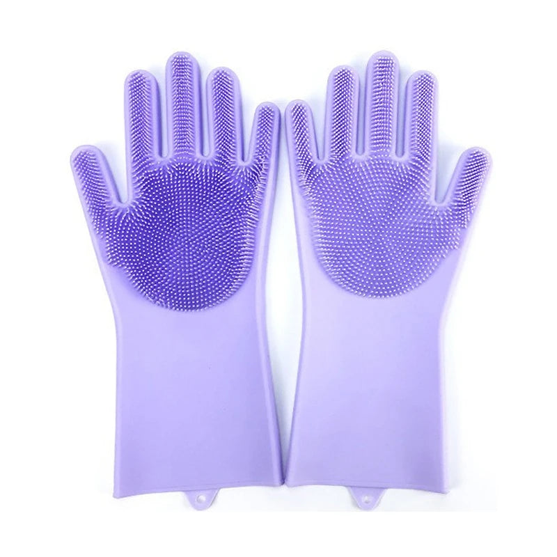 Eco-Friendly Silicone Pet Grooming Gloves | Deshedding, Bathing & Cleaning Mitts | Heat Resistant Multi-Purpose