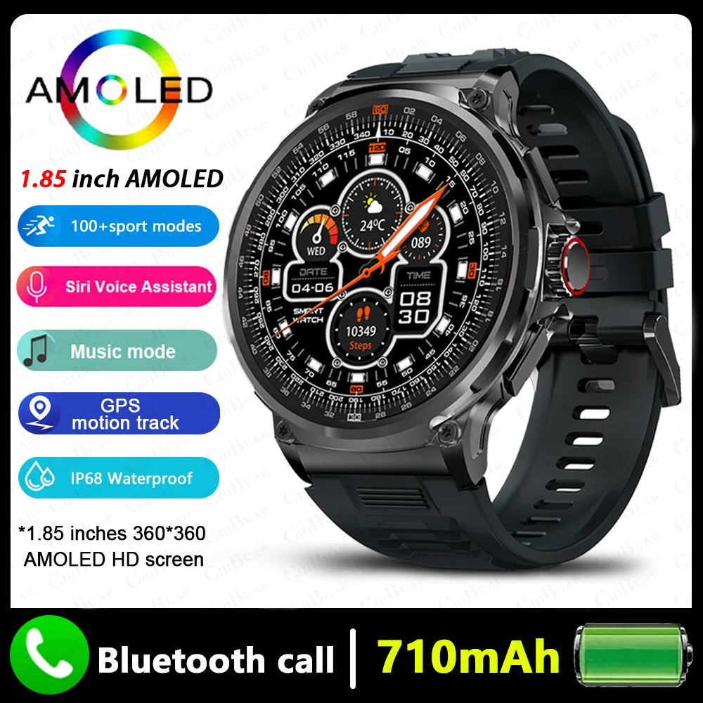 Jooeniok 2024 Smart Watch | 710mAh Long Battery Life | 1.85'' Always-on Screen | Bluetooth Call | IP68