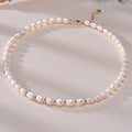 HENGSHENG Freshwater Pearl Choker Necklace | 925 Sterling Silver Fine Jewellery | Mixed White Pink Purple Pearls