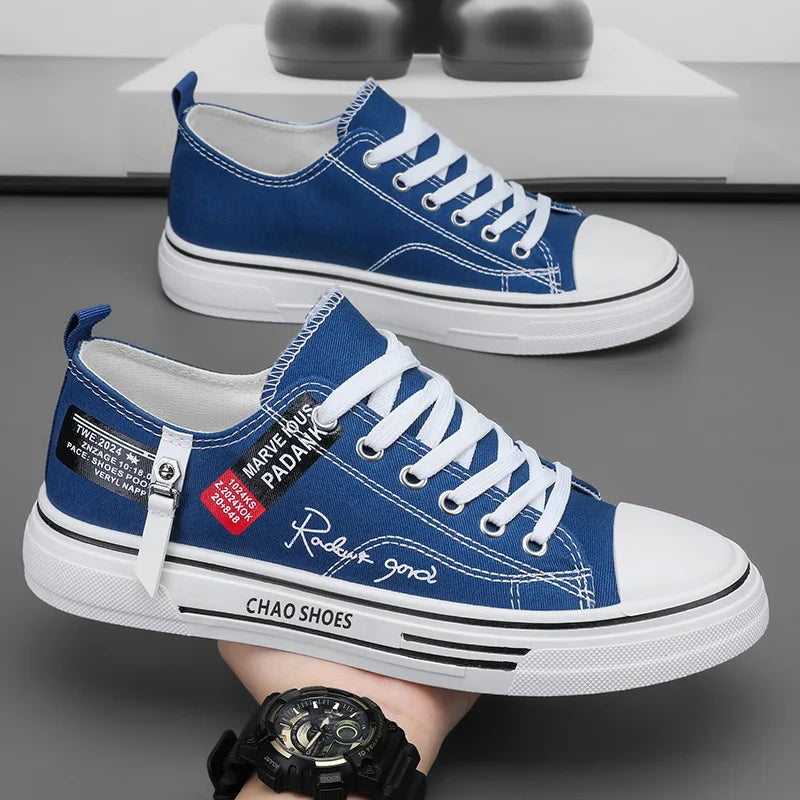 PDMCMS "Chao" Men's Low-Top Canvas Sneaker | Breathable Board Shoe | Lightweight Street Style | True to Size Fit