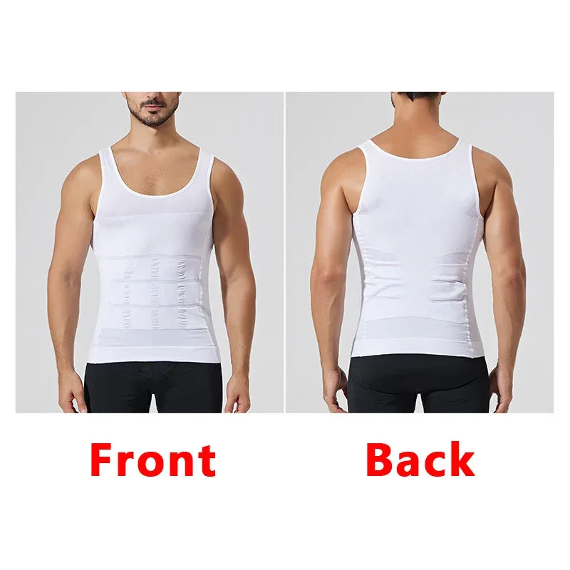 YBFDO Men's Compression Tank Top | Seamless Chest & Tummy Control Shaper | Gynecomastia Vest