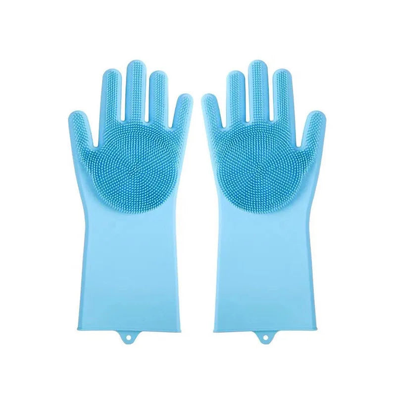 Eco-Friendly Silicone Pet Grooming Gloves | Deshedding, Bathing & Cleaning Mitts | Heat Resistant Multi-Purpose