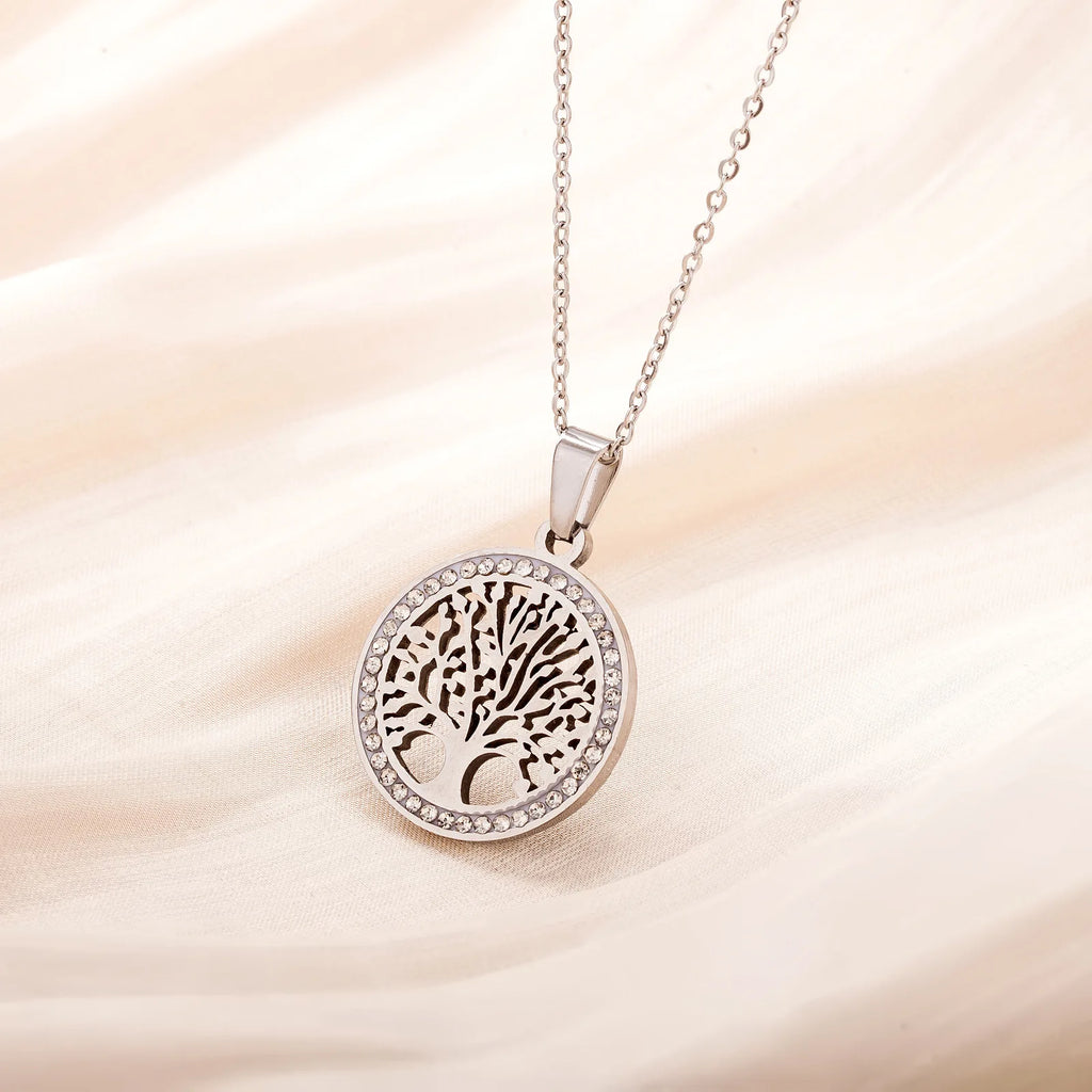 Minimalist Solitaire Pendant Necklace | Gold Plated Stainless Steel O-Chain | Unisex Office/Career Jewellery