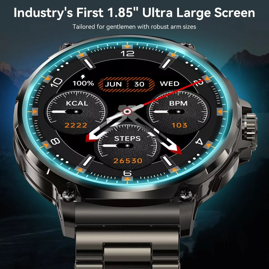 Jooeniok 2024 Smart Watch | 710mAh Long Battery Life | 1.85'' Always-on Screen | Bluetooth Call | IP68