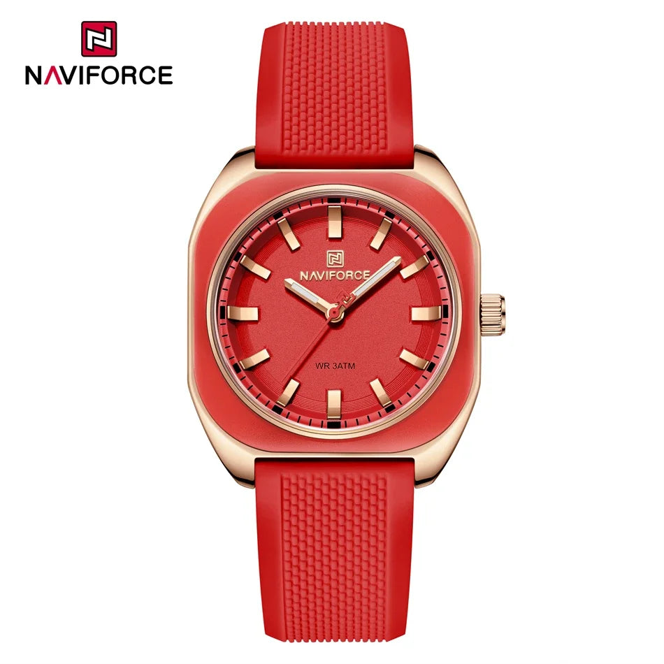 NAVIFORCE NF 5061 Women's Watch, Quartz Movement and Silicone Strap.