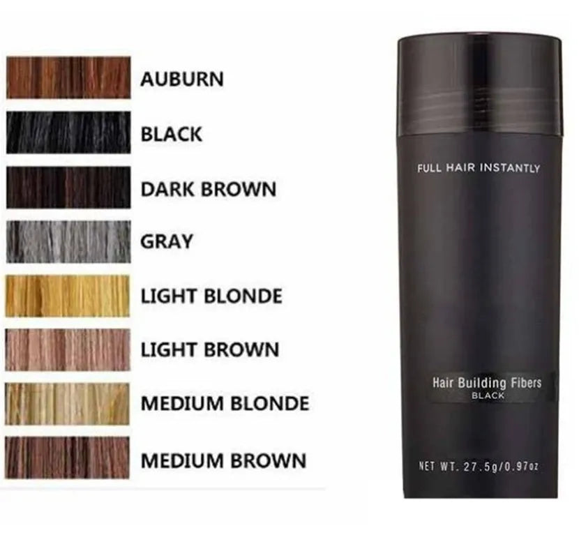 Keratin Hair Building Fibres (27.5g) | Instant Hair Loss Concealer Powder | Natural Thickening Spray