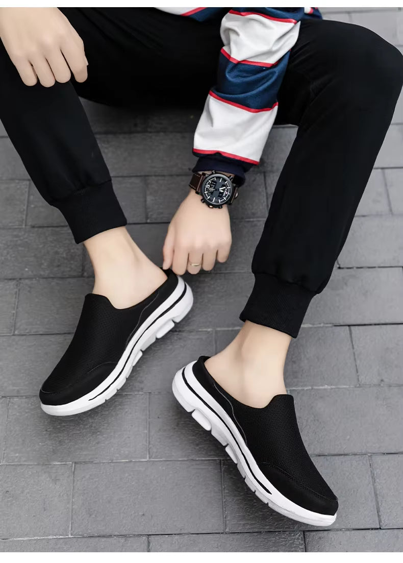 Ngouxm Men's Air Mesh Clog Slipper | Slip-On Backless Shoe | Lightweight EVA Outsole | Summer Breathable