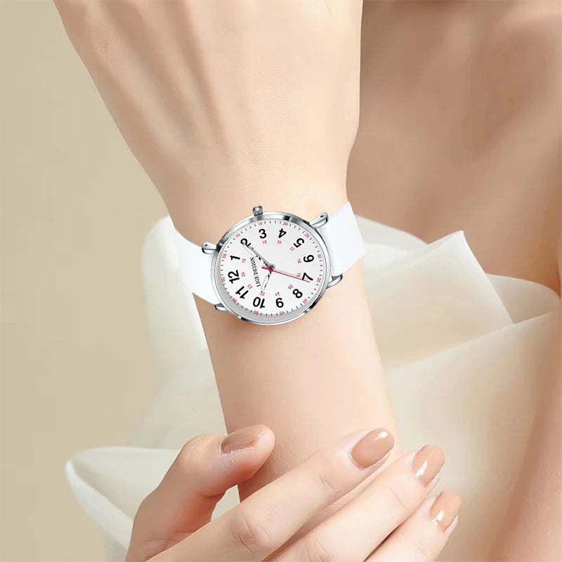 LIGE Luxury Women's Watch, Elegant and Modern, Silicone Strap, Luminous Dial, Waterproof, Quartz Movement.