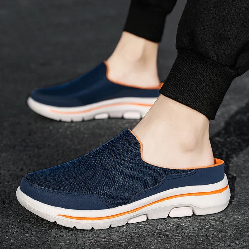 Ngouxm Men's Air Mesh Clog Slipper | Slip-On Backless Shoe | Lightweight EVA Outsole | Summer Breathable
