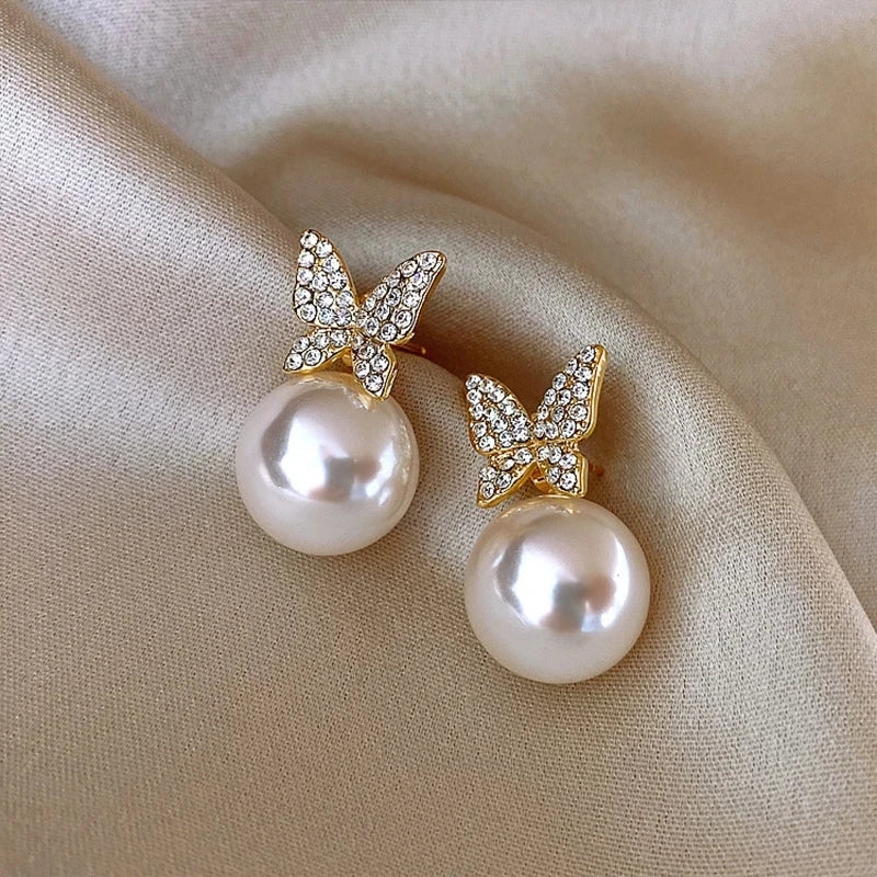 Knot Pearl & Zirconia Stud Earrings | Certified S925 Sterling Silver Fine Jewellery | Intertwined Wedding Accessory