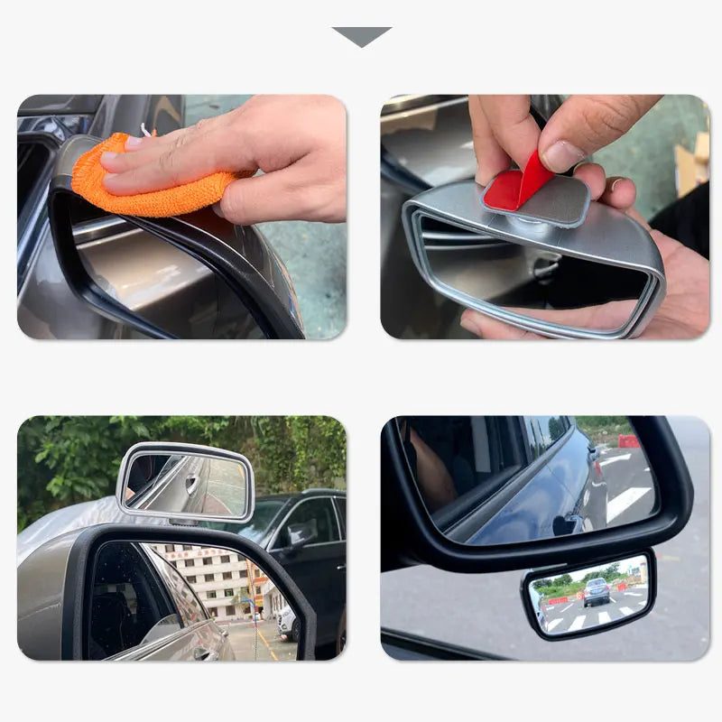 Auxiliary Blind Spot Mirror 360° Rearview Mirror | Parking Mirror for Front Wheel SEAMETAL